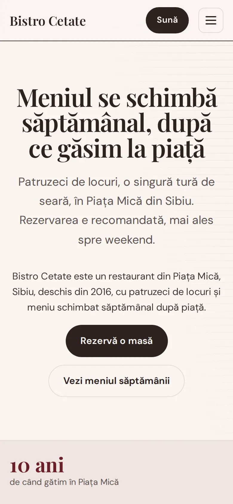 Bistro Cetate pe telefon